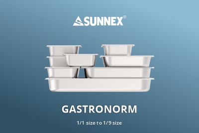 Sunnex 고품질 Gastronorm 팬이 출시됩니다.